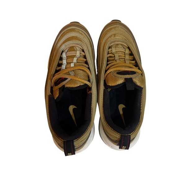 Nike Air Max 97 Gold Metallic Running Shoes Sneakers Size 7.5 US - Picture 6 of 9